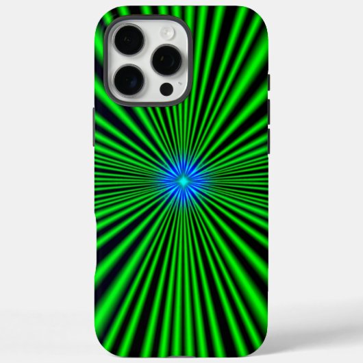 Blauwe ster op groen licht Case-Mate iPhone case (Achterkant)