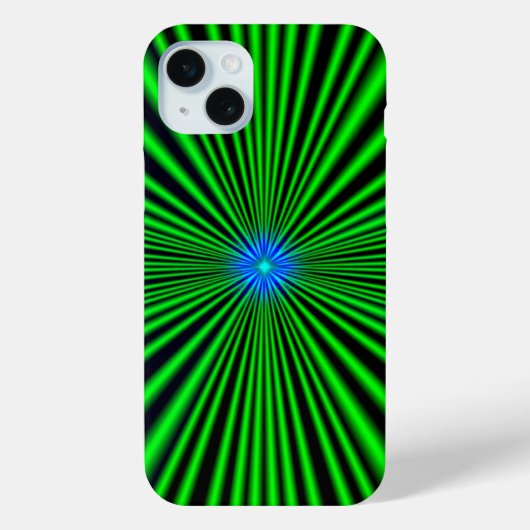 Blauwe ster op groen licht Case-Mate iPhone case (Achterkant)