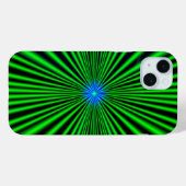 Blauwe ster op groen licht Case-Mate iPhone case (Achterkant (horizontaal))