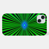 Blauwe Ster op groen Licht iPhone Hoesje (Achterkant horizontaal)