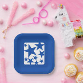 Blauwe Ster Papieren Bord (Feest)