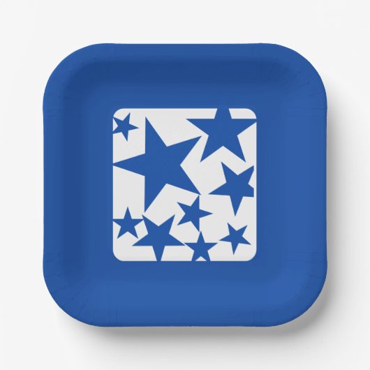 Blauwe Ster Papieren Bord (Voorkant)