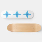 Blauwe ster persoonlijk skateboard (Horizontaal)