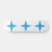 Blauwe ster persoonlijk skateboard (Horizontaal)