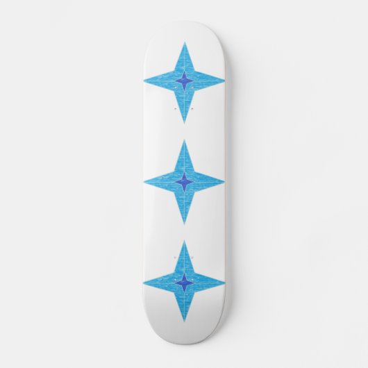 Blauwe ster persoonlijk skateboard (Voorkant)