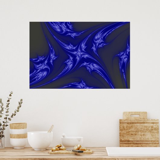 blauwe ster poster (Keuken)