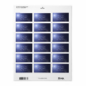 Blauwe ster retour adreslabel etiket (Full Sheet)