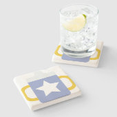 blauwe ster sippy cup stenen onderzetter (Zijkant)