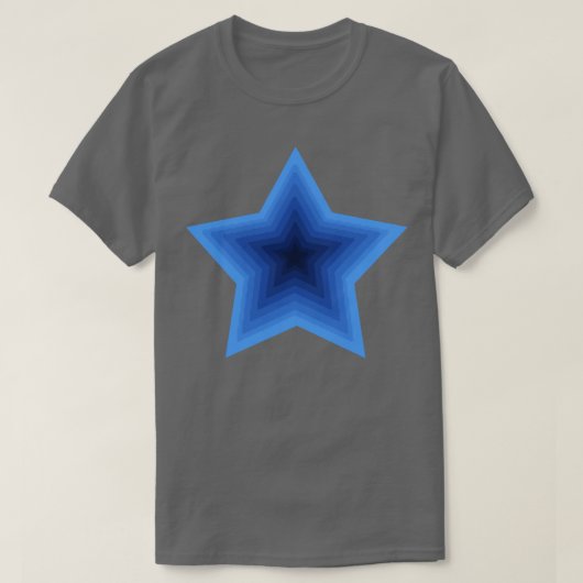 Blauwe ster t-shirt (Design voorkant)