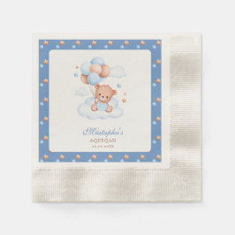 Blauwe Ster Teddybeer Aqeeqah Baby Jongen Papieren Servet