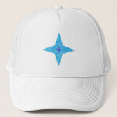 Blauwe ster trucker pet (Voorkant)