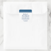 Blauwe ster van David Bar-Bat Mitzvah Vierkante Sticker (Tas)