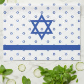 Blauwe ster van David Blue en White Theedoek (Gevouwen)