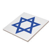 Blauwe ster van David Ceramic Tile Tegeltje (Zijkant)