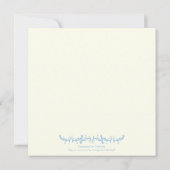 Blauwe Ster van David Damask Bat Mitswa uitnodigin Kaart (Achterkant)