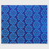 Blauwe ster van David Hanukkah Cadeaupapier (Vlak)