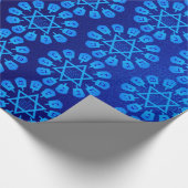 Blauwe ster van David Hanukkah Cadeaupapier (Hoek)