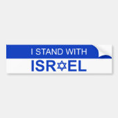 Blauwe ster van David, ik sta achter Israël Bumpersticker (Voorkant)