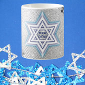 Blauwe ster van David, Joodse Gift Shabbat Shalom Koffiemok