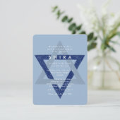 Blauwe ster van David Mitswa Save The Date (Staand voorkant)