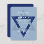 Blauwe ster van David Mitswa Save The Date (Voorkant / Achterkant)