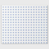Blauwe Ster van David op Wit Cadeaupapier (Vlak)