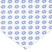 Blauwe Ster van David op Wit Tafelkleed (Gekanteld)