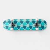 Blauwe ster van David Optical Illusion Pattern Skateboard (Horizontaal)