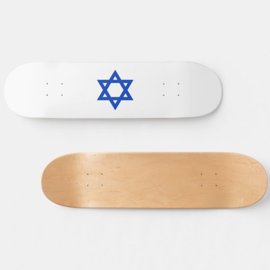 Blauwe ster van David Skateboard (Horizontaal)