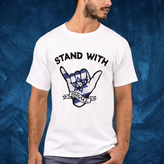 Blauwe ster van David, sta met Israël T-shirt