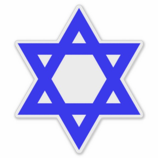 Blauwe ster van David Sticker (Voorkant)