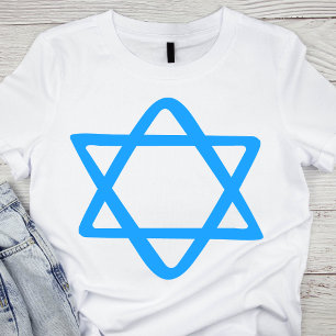 Blauwe ster van David T-shirt