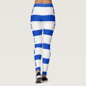 " blauwe ster " van de witte streepjesmolen van da leggings (Achterkant)