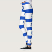 " blauwe ster " van de witte streepjesmolen van da leggings (Links)