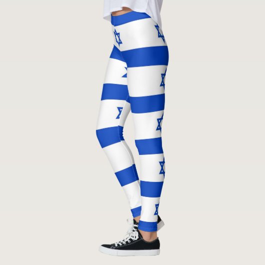 " blauwe ster " van de witte streepjesmolen van da leggings (Links)
