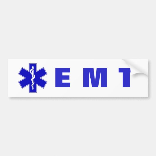 Blauwe Ster van Leven EMS-sticker Bumpersticker (Voorkant)
