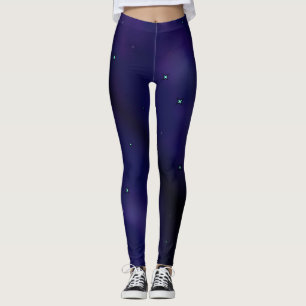 blauwe ster verlichte nacht leggings