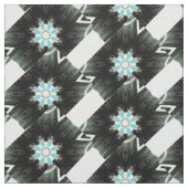 blauwe sterburstveren stof (Swatch)
