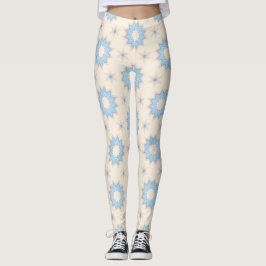 Blauwe Sterexplosie Geometrie Leggings