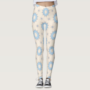 Blauwe Sterexplosie Geometrie Leggings
