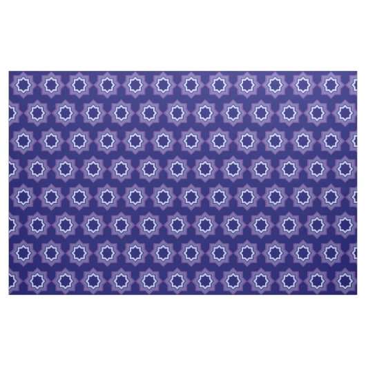 Blauwe Sterpatroon stof (Yard (91,4 cm))