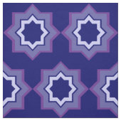Blauwe Sterpatroon stof (Swatch)