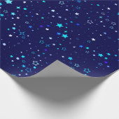 Blauwe sterren 2 cadeaupapier (Hoek)