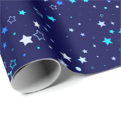Blauwe sterren 2 cadeaupapier (Rol Hoek)