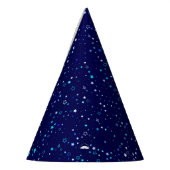 Blauwe sterren 2 feesthoedjes (Links)