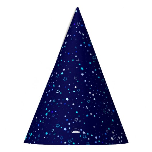 Blauwe sterren 2 feesthoedjes (Links)