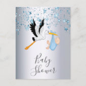 Blauwe sterren baby's briefkaart (Voorkant)