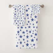 Blauwe sterren bad handdoek (Insitu)