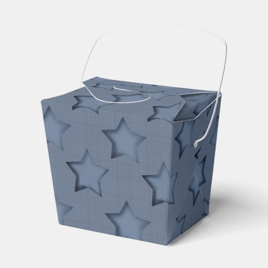 Blauwe sterren bedankdoosjes (Voorkant Zijde)