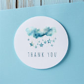 Blauwe sterren bedankt sticker